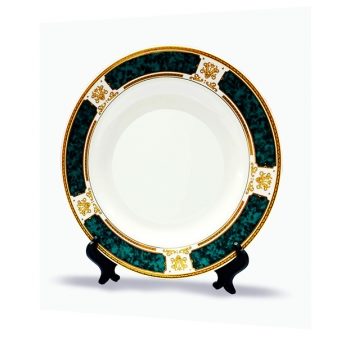 7.5'' Rim Plate with Green Design