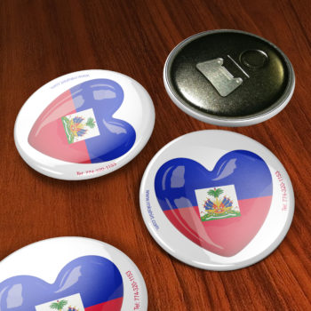 Haiti Flag-Heart Bottle Opener