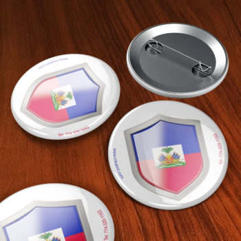 Haiti Flag Shield Pin