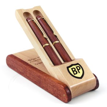 MAPLE FOLDING DOUBLE PEN BOX